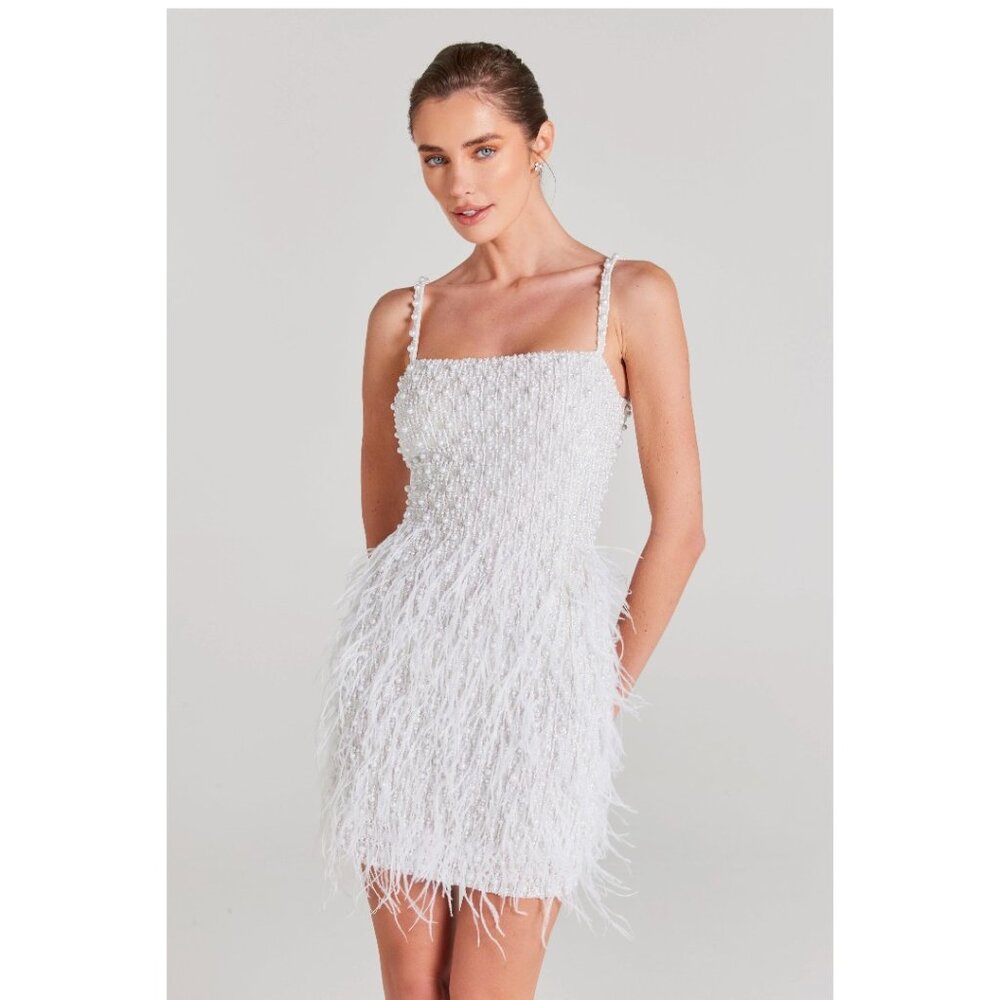 Nadine Merabi Carrie White Dress - Size S/M (6)